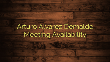 Arturo Alvarez Demalde Meeting Availability